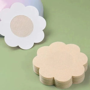Pack X20 Cubre Pezón Pezoneras Parches Pezoneras Adhesivas Beige Flor Unica