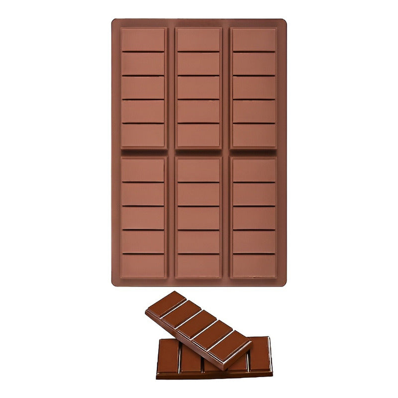 Moldes De Chocolate Moldes Barra De Chocolate Silicona 6 Bar Marrón