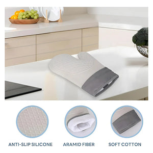 Guante Silicona Para Horno Toma Olla Guantes Cocina 27 Cm Protector De Silicona Agarradera Para Horno Gris Toma Ollas Guante De Silicona Guante Térmico Guante Protector Cocina Agarradera Pasteleriuscl