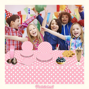 Vasos Desechables Platos De Papel Suministros Fiestas 18cm Rosa Claro