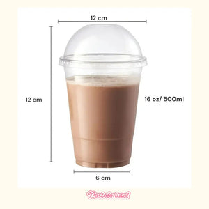 100 Vaso Desechable Plastico Vaso Con Tapa Domo Con Hoyo 16oz Vasos Plasticos Desechables Vasos Para Bebidas Juego De... Transparente