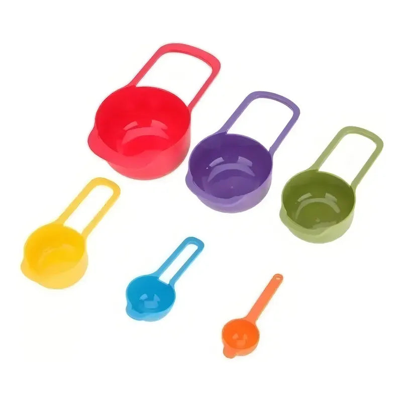 Cucharas Medidoras Bono Home Plástico Colorido Cocina Repostería 6 Unidades