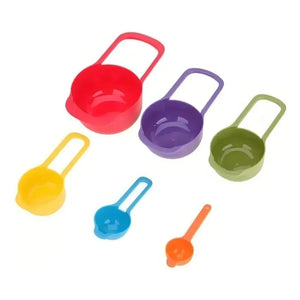 Cucharas Medidoras Bono Home Plástico Colorido Cocina Repostería 6 Unidades