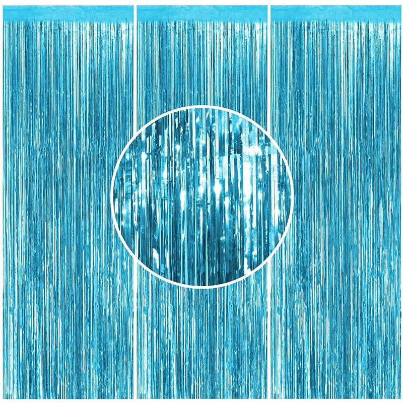 X2 Cortina Guirnalda Cumpleaños Guirnalda Cumpleaños Azul 2m Azul Claro Rectangular