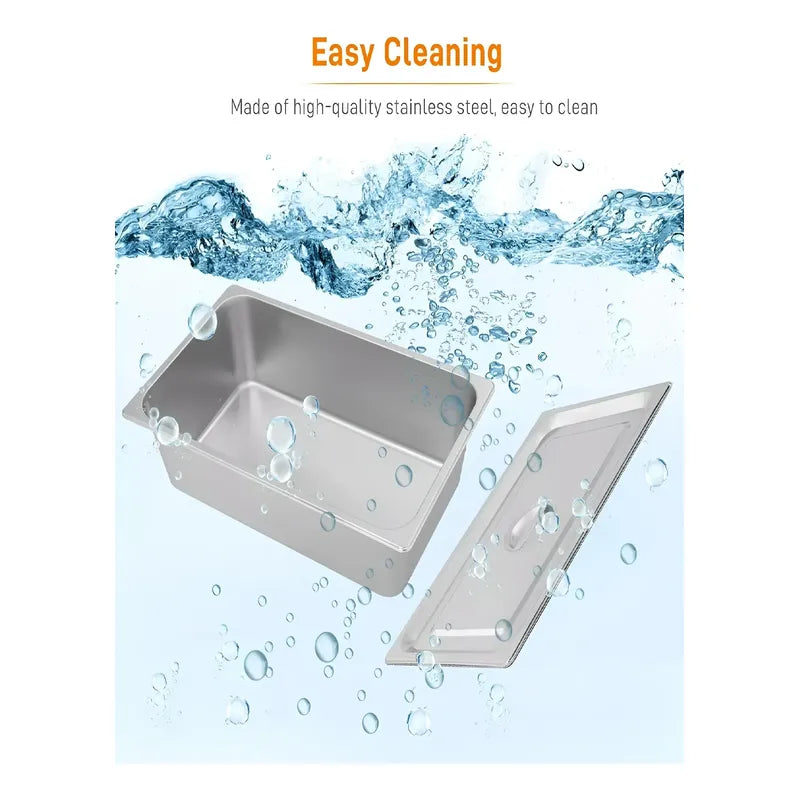 Chafer Bufetera Baño Maria Electrico Chafing Buffet Vapor 6l Gris