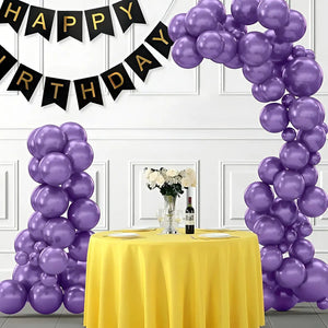 25 Set De Cumpleaños Globos Cumpleaños Globo Metalizado 0016 Color Violeta 0016