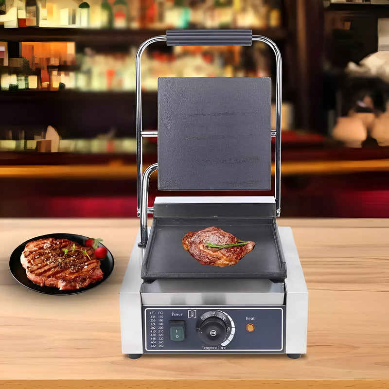 Sandwichera Industrial Maquina Para Sandwiches Panini 2200w - Plateado / Sandwicheras Grill Lisa