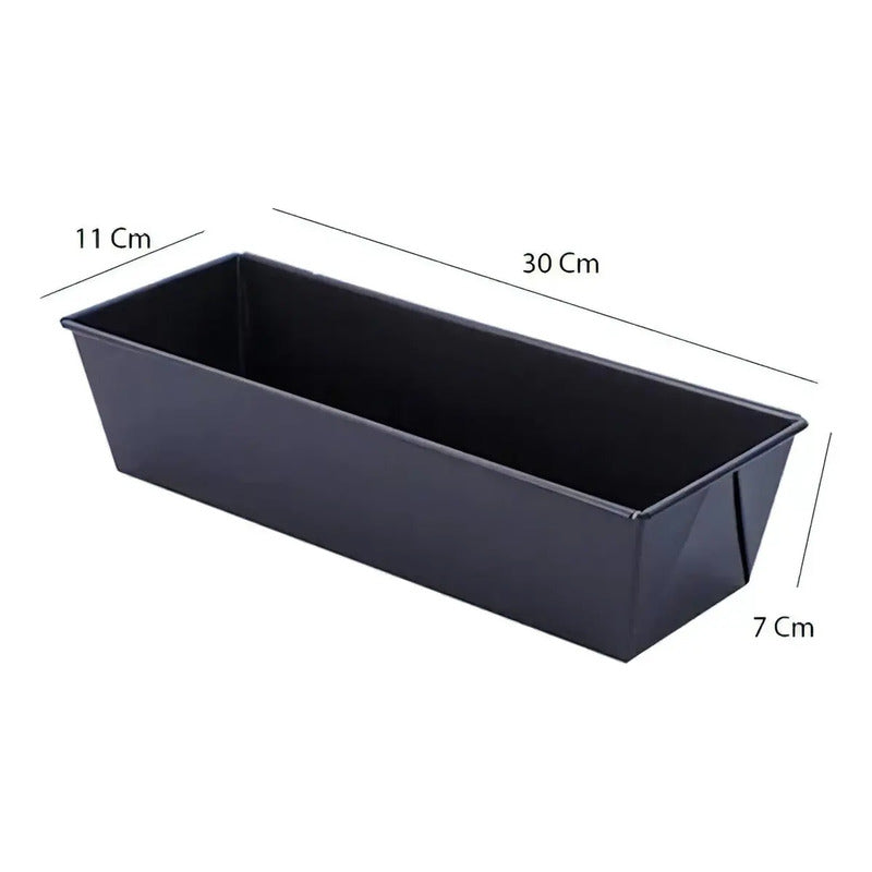 4 Molde Pan Molde Para Pan De Molde Rectangular Queque 30cm Gris Claro