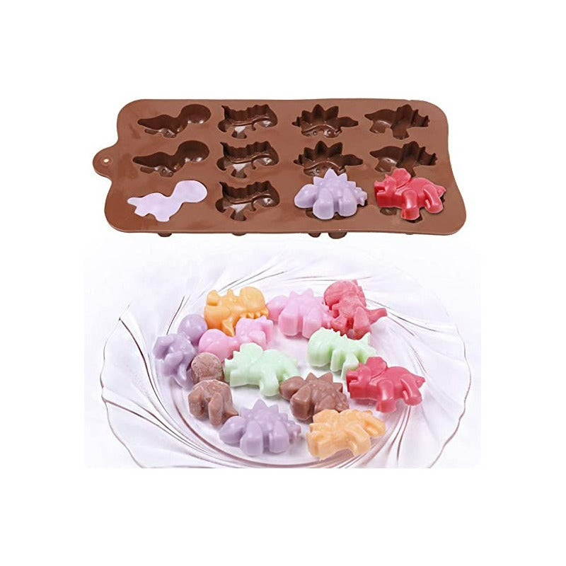 Moldes De Chocolate Dino Molde Chocolate Silicona Dinosaurio Marrón