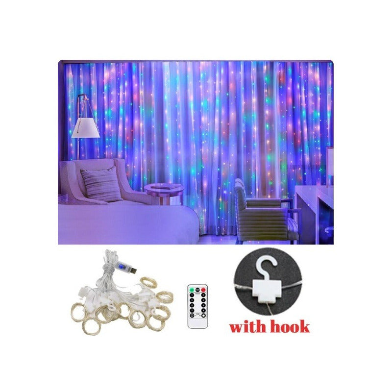 Cortina De Luces Led Cortina Luces Luces Navidad Led Control