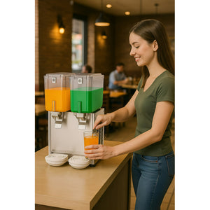 Dispensadores Bebidas Doble Dispensador Agua Electrico 18l Plateado