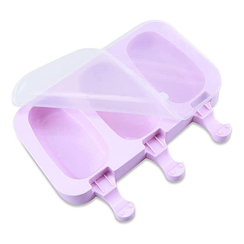 Moldes De Silicona Para Helados Molde Paletas Helado 3 Cavid Multicolor