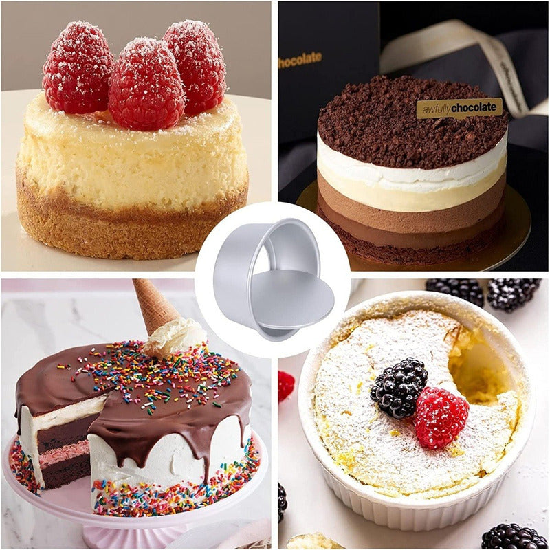 Moldes De Aluminio Para Tortas Molde Desmontable Molde 14cm Gris