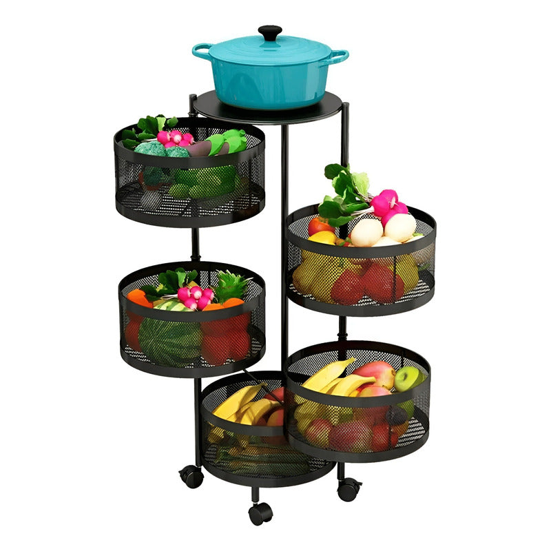 Carro Organizador Ruedas Organizador De Verduras 5nivel 89cm