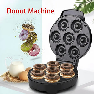 Maquina Para Donas Maquina De Donuts Mini Donas 1000w 7cav Máquina De Donas Eléctrica Máquina Para Donuts Equipo... Negro