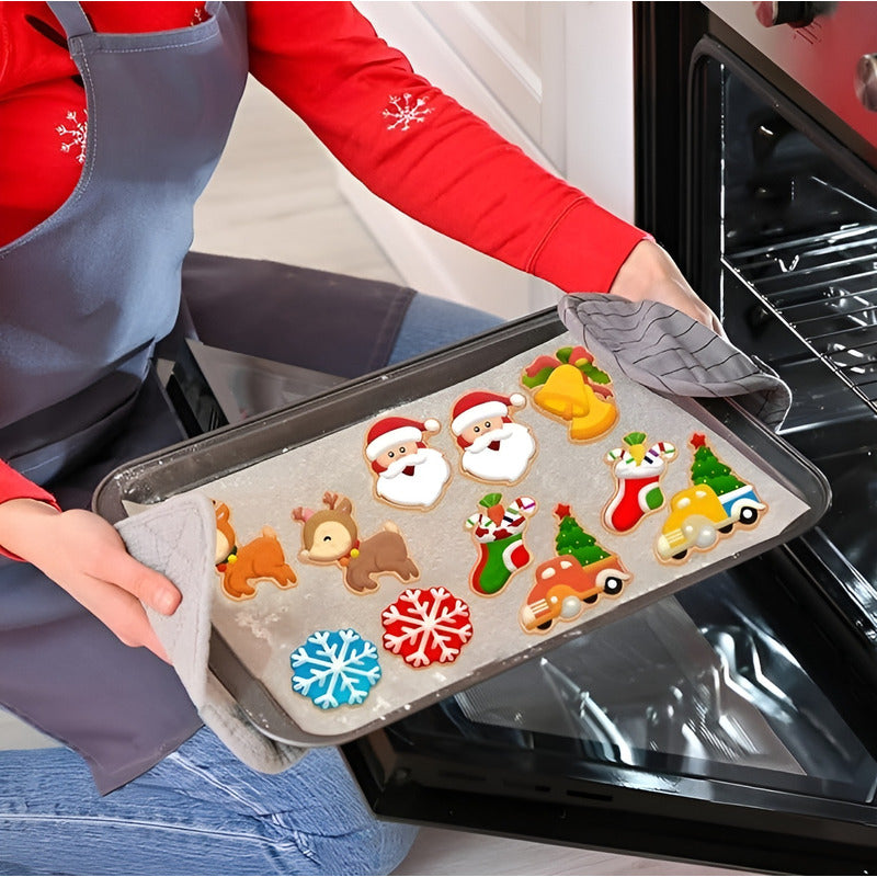 Cortadores De Galletas Navidad Moldes De Galletas 3d 6pcs Multicolor / Moldes De Galletas Navidad 6 Pcs