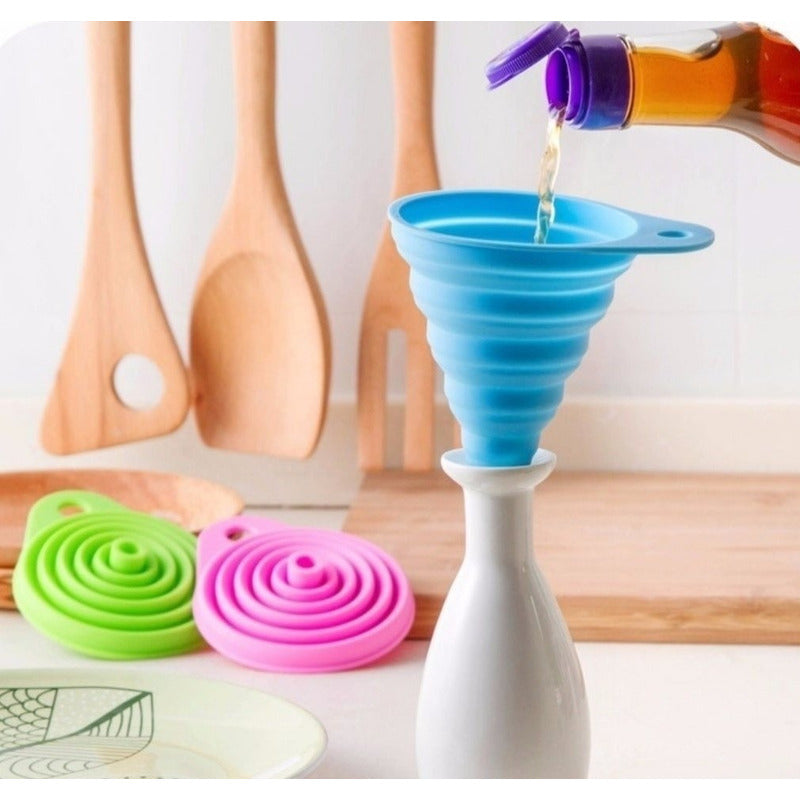 Embudo Plastico Embudo De Silicona Plegable Embudo Multiuso