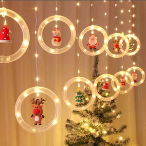 Cascada Guirnaldas Navidad Luces Guirnalda Luces Navideñas