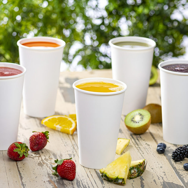 50 Vasos Polipapel Vaso Sin Tapa Vaso Blanco Vaso Cafe 16oz Blanco / Vaso Polipapel 16 Oz
