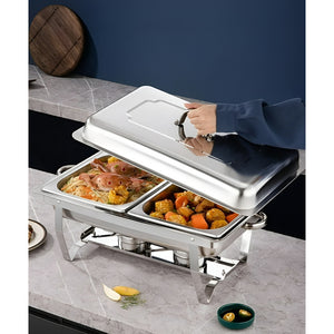 Chafer Bufetera Doble Buffet Ollas Vaporeras Chafing 5 Lts Bufetera Chafer 2 Depositos