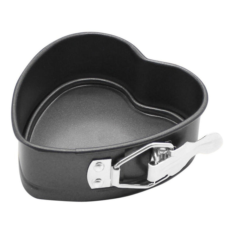 Pack X4 Moldes Torta Corazon Moldes De Queque Molde Pequeño Gris