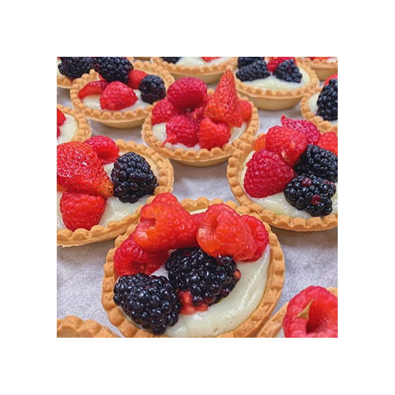 Pack 24 Molde Mini Tartaleta Moldes Tarta De Coctel Flor 5.5 Gris