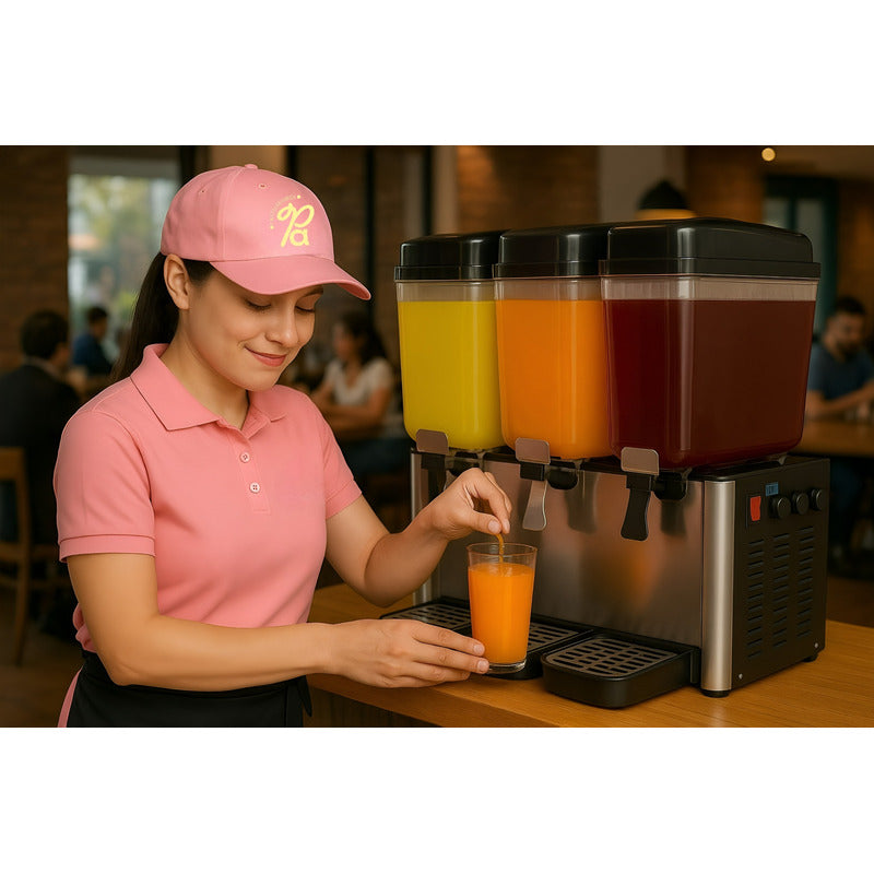 Dispensadores De Bebidas Frias Dispensador Electrico 3x18l Negro