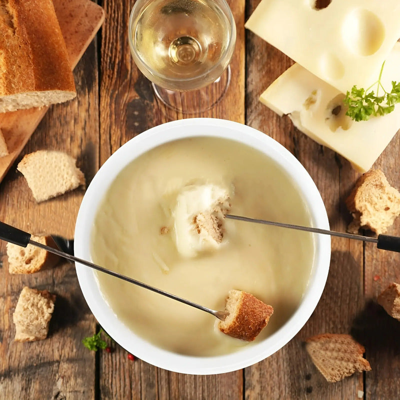Fondue Queso Juego De Fondue Ceramica Fondue Chocolate 10pcs Blanco