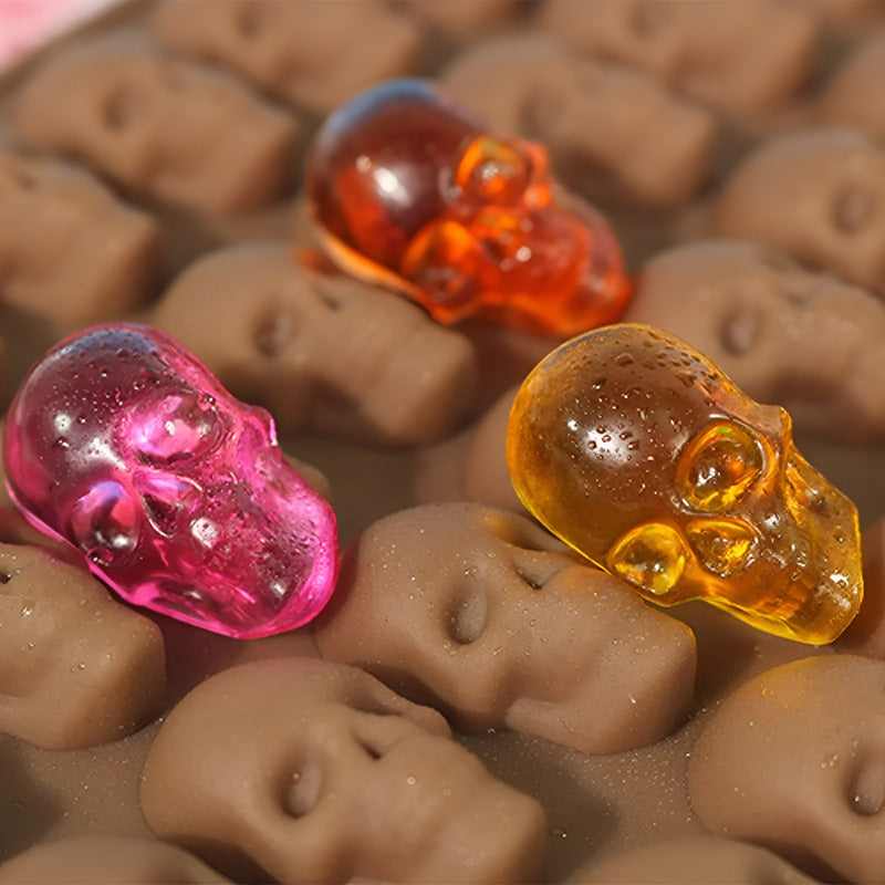 Moldes Silicona Halloween Moldes Reposteria Calavera 40cav Multicolor