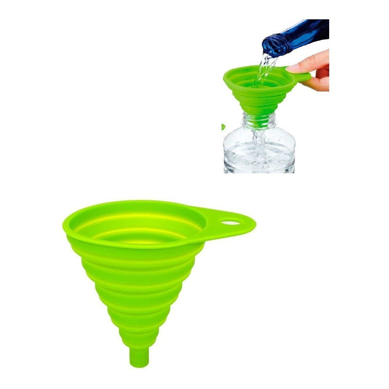 Pack X6 Embudo Plastico Embudo De Silicona Plegable Embudo
