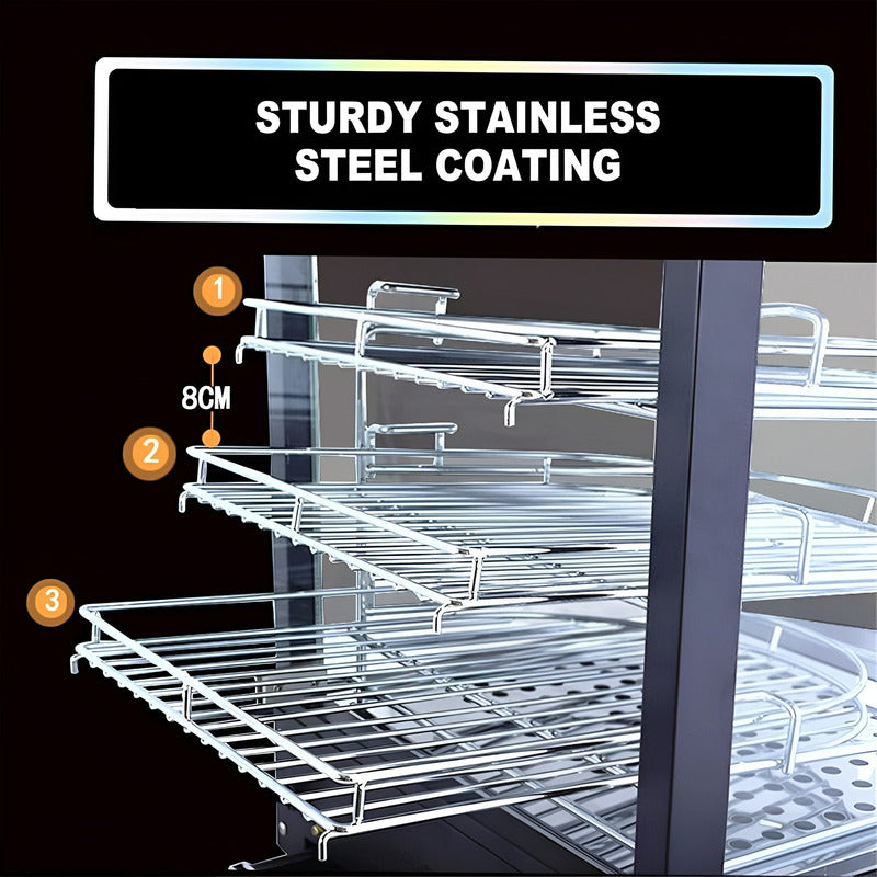 Mantenedores De Fritura Vitrina Caliente Mantenedora 3 Nivel Vitrina Caliente 3 Niveles
