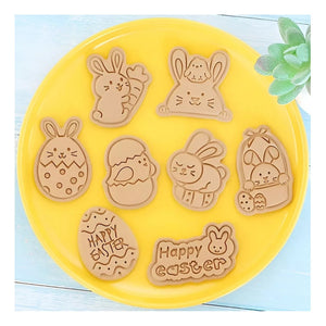 X4 Cortador Galleta Pascua Moldes Galleta 3d Cortadores Galleta Conejo Pascua Molde Conejos Huevos Pascua Moldes Articulos De Reposteria Pasteleriacl Set De Reposteria Galletas