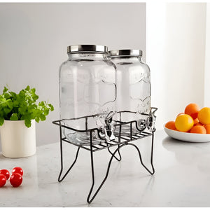 Dispensador De Bebidas Doble Dispensador De Jugos Jarra 5l