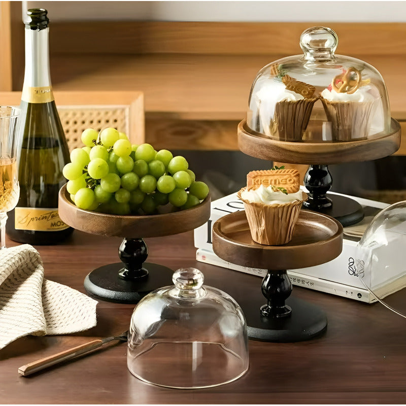 Porta Cupcake Base De Torta Base Para Cupcakes Soporte 18cm Negro