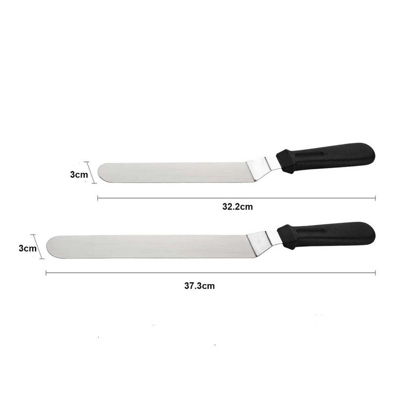 Set 2 Espatula Repostera Espátula Decoracion Espatula Curva Gris 022/023