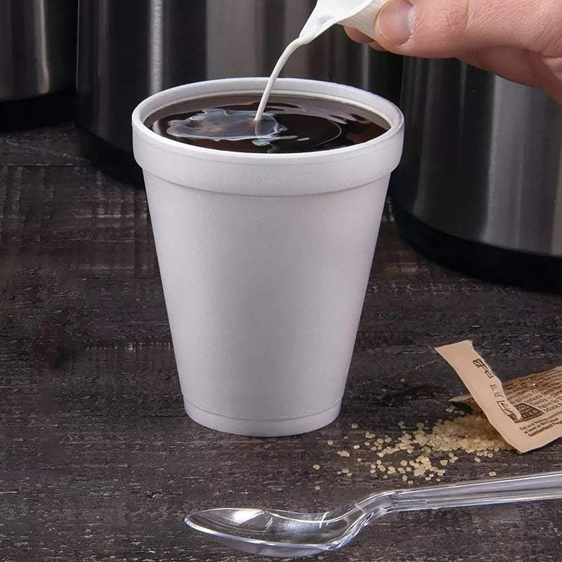 1000 Vasos Desechables Vasos Plumavit Termico Vaso 8oz/240ml Blanco / Vaso Plumavit 8oz