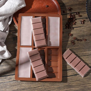 Moldes De Chocolate Moldes Barra De Chocolate Silicona 6 Bar Marrón