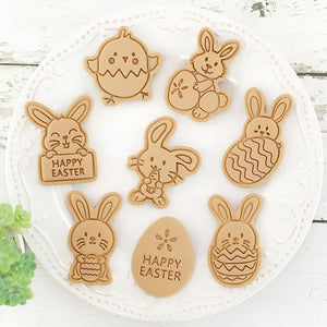 X4 Cortadores Galletas Conejo De Pascua Moldes Galleta Conejos Huevos Pascua Moldes Articulos De Reposteria Pasteleriacl Set De Reposteria 8pcs