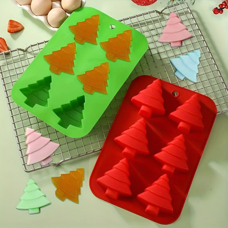 Molde De Navidad Moldes Navidad Molde Silicona Navidad Pino Multicolor