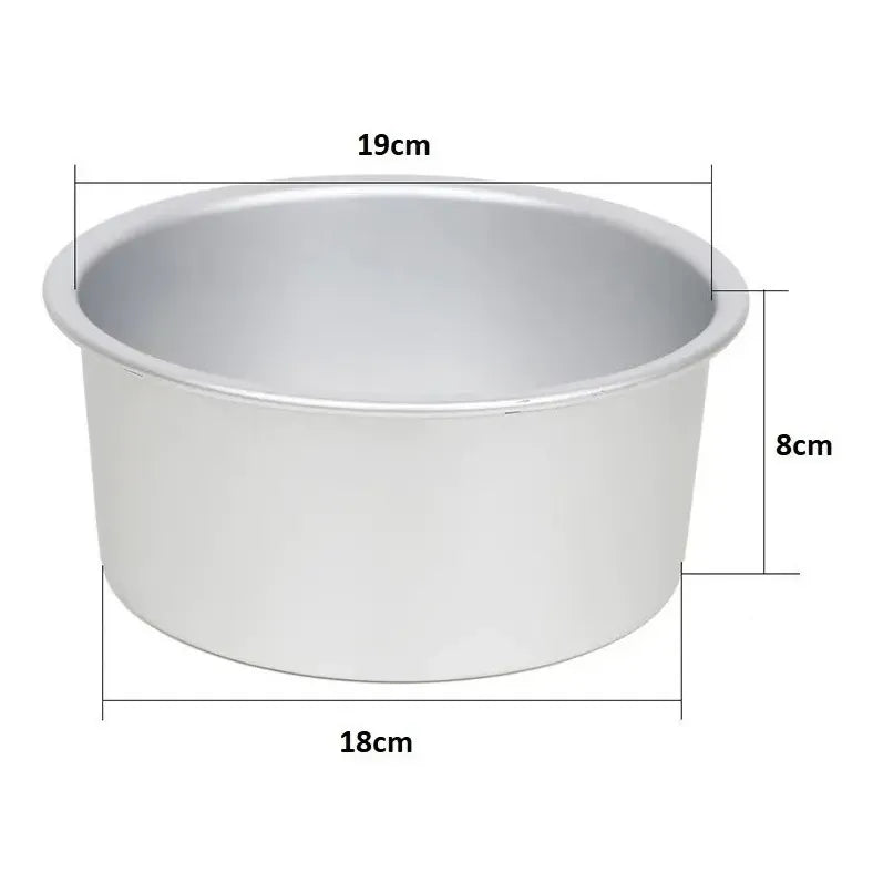 Molde Queque Redondo Molde Torta Molde Queques Aluminio 18cm Gris Claro