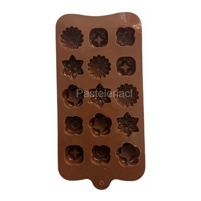 X3 Moldes De Chocolate Moldes Chocolate Silicona 5 Flores N1 - Marrón 607