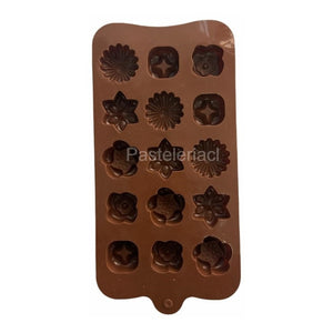 X3 Moldes De Chocolate Moldes Chocolate Silicona 5 Flores N1 - Marrón 607