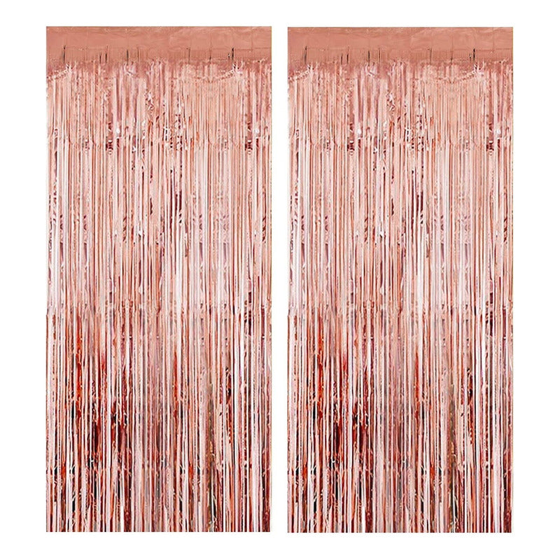 X2 Cortinas De Cumpleaños Guirnalda De Cumpleaños Salmon 2m Salmón