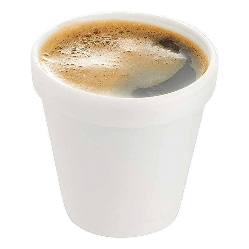 50 Vasos Termicos Vasos Desechables Vaso Plumavit 10oz 296ml Blanco