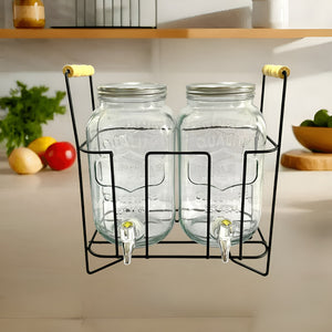 Jarras Dispensador Jugos Con Atril Dispensadores Dobles 3.8l