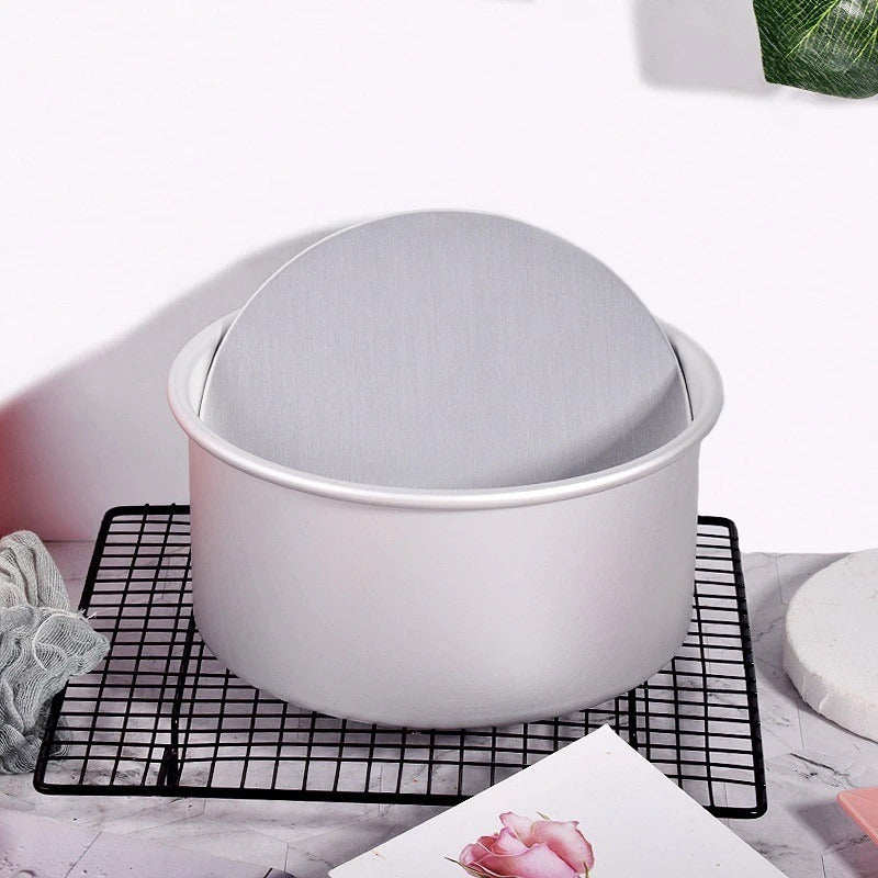 Molde De Aluminio Para Tortas Molde Desmontable Queque 18cm Plateado