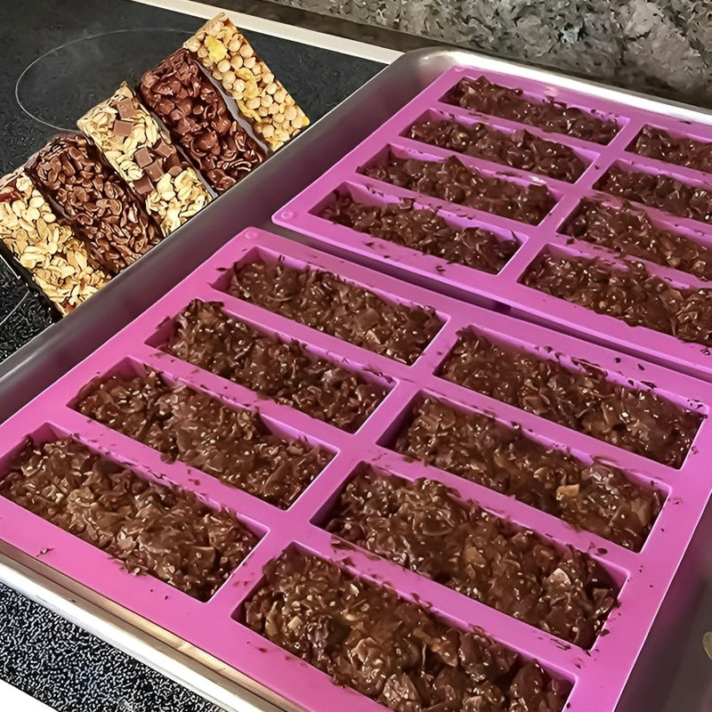 Moldes Para Chocolate Molde Silicona Reposteria Barras 8cav Multicolor