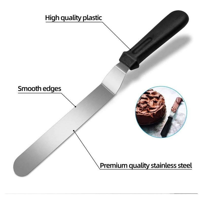 Espatula Repostera Espátula Decoracion Espatula Curva 37cm Gris