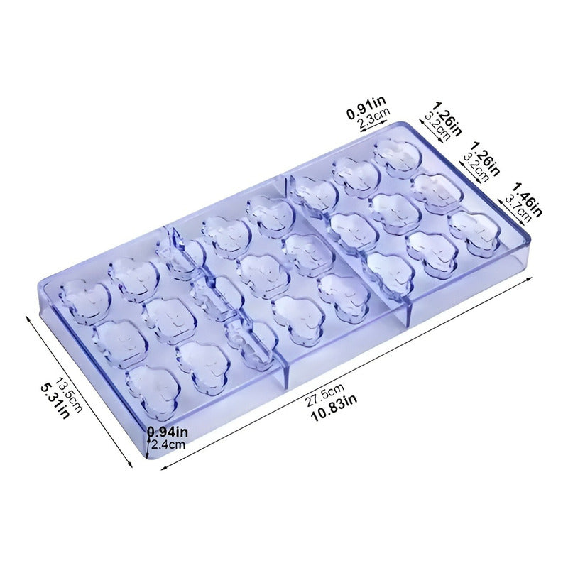 Moldes Policarbonato Molde Para Chocolate Molde Autos 24 Cav Transparente / Molde Policarbonato Autos 24 Cav