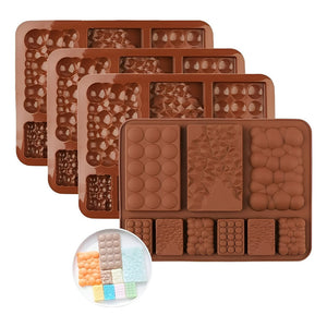 Pack X4 Moldes Chocolate Molde De Silicona Reposteria Gofres